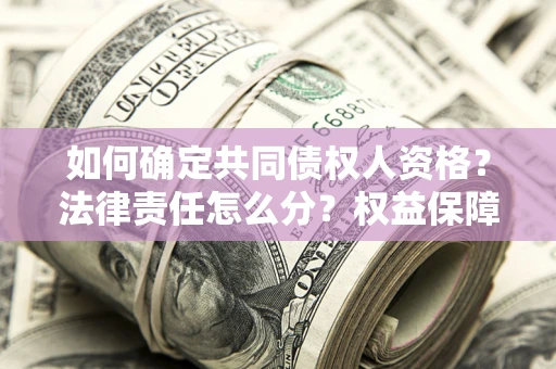 北京如何确定共同债权人资格？法律责任怎么分？权益保障技巧揭秘！