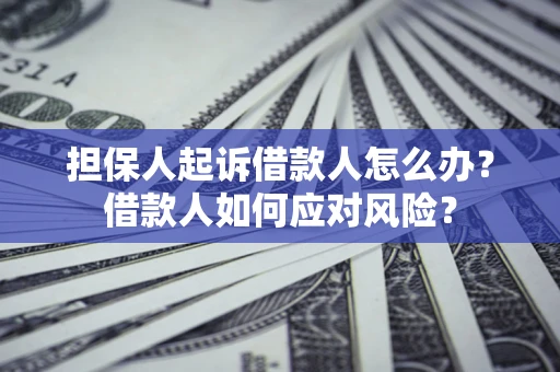 北京担保人起诉借款人怎么办？借款人如何应对风险？